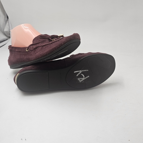MICHAEL Michael Kors Sutton Suede Moccasin Loafers Plum Size 9 Slip On - Picture 8 of 10